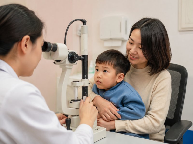要带孩子去做眼底检查了怎么安抚他，检查前要不要禁食或者做其他准备