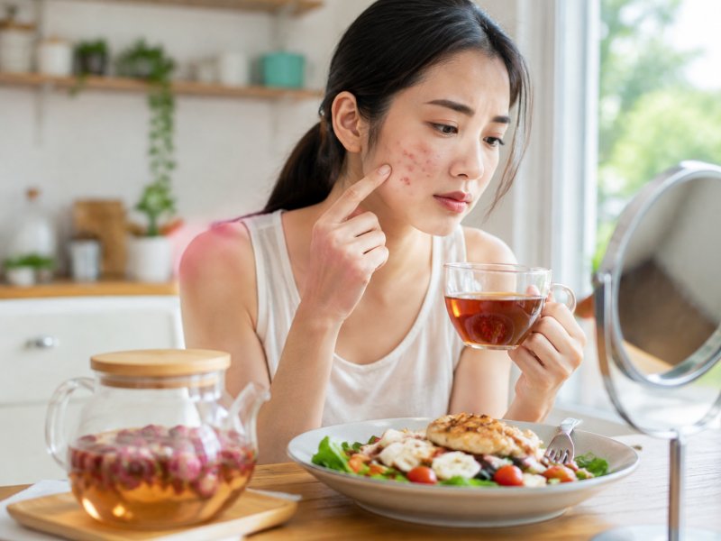 喝玫瑰茶后脸上长痘是什么原因？要不要停喝