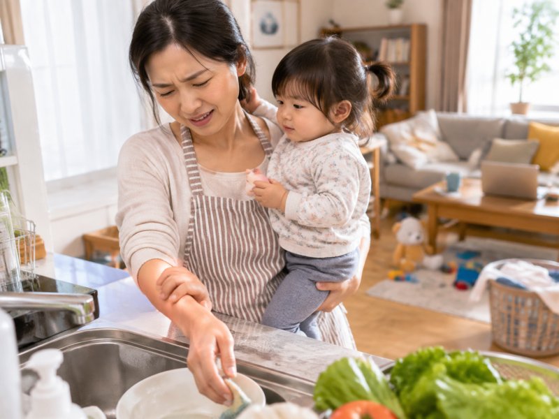 做家务带孩子也会得鼠标手吗,家庭主妇该怎么预防手腕疼