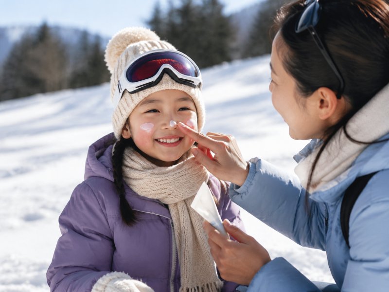 孩子冬天户外玩雪要不要防晒？怎么选儿童专用的温和防晒