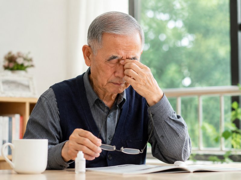 老人眼睛干涩发痒，能不能长期用眼药水？日常护理记住这几点