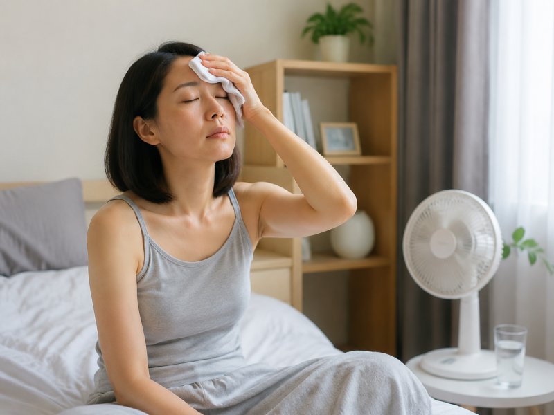 闭经期间经常潮热出汗睡不好怎么缓解，有没有日常护理的小办法