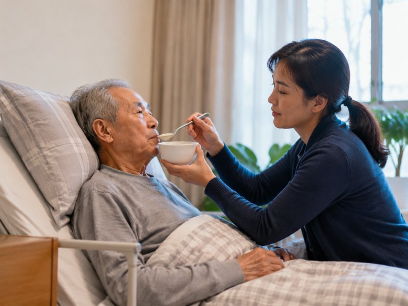 给老人留置鼻饲管后总反酸误吸,能不能通过调整喂养姿势来改善?