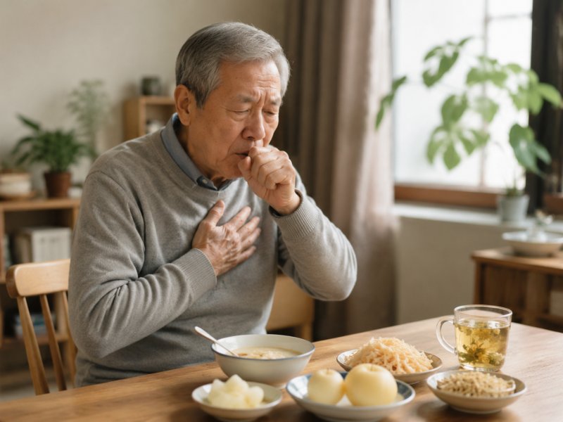 支气管炎老人在换季时候咳得厉害,饮食上如何搭配能帮助缓解?