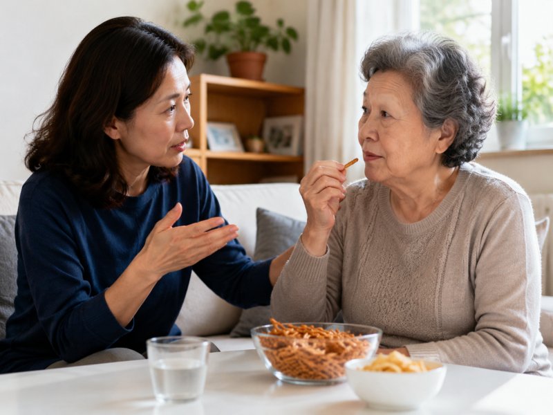 老人爱吃咸味零食该怎么劝?吃多了会不会加重血压问题