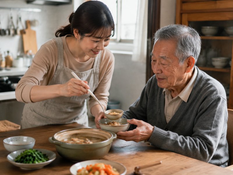 给肝硬化老人做饭，肉要炖到什么程度才算够烂够软？