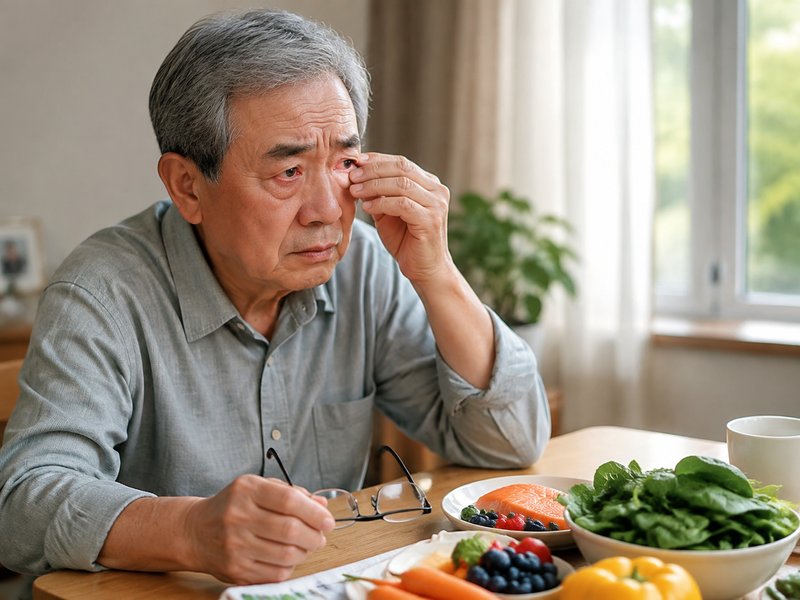 高血压老人眼睛充血会不会有危险?如何用饮食辅助保护视力