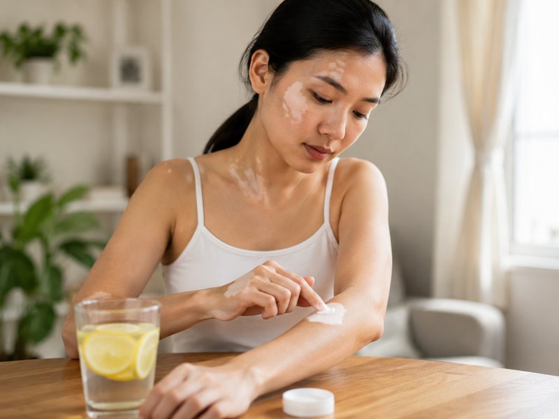 正在抹药治疗的白癜风,喝柠檬水会不会影响药效吸收?