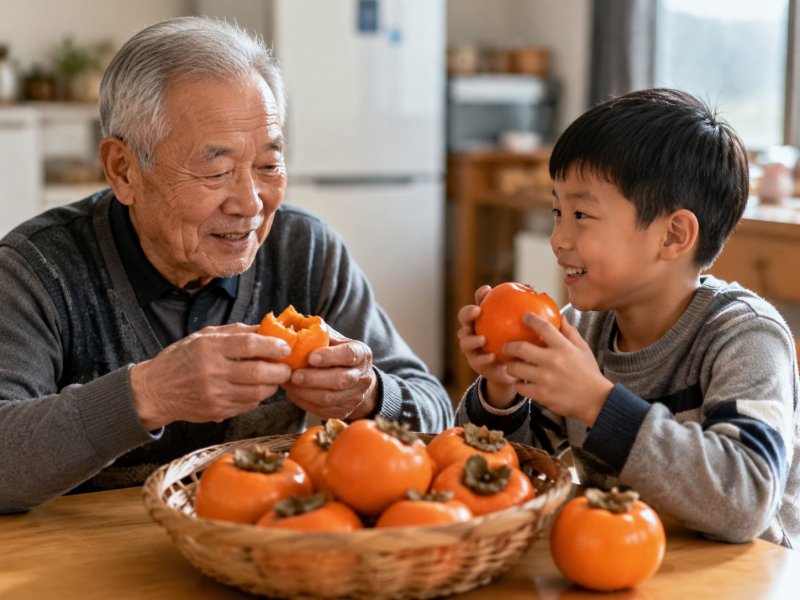 老人和孩子吃涩柿子要注意什么?要不要先脱涩再吃