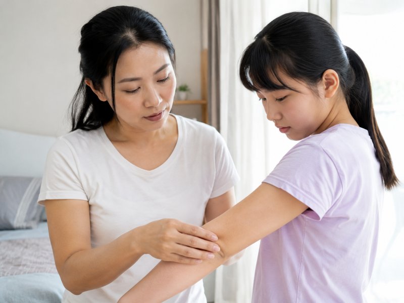 青春期孩子胳膊上长毛囊角化病正常吗,家长该怎么帮孩子护理