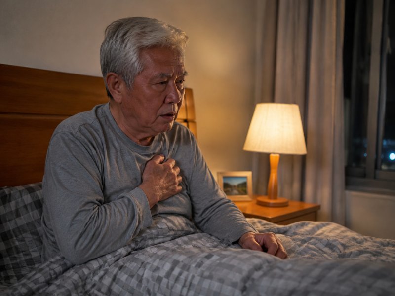 心绞痛老人晚上睡觉突然憋醒坐起来才好受点,白天在家如何护理和观察?