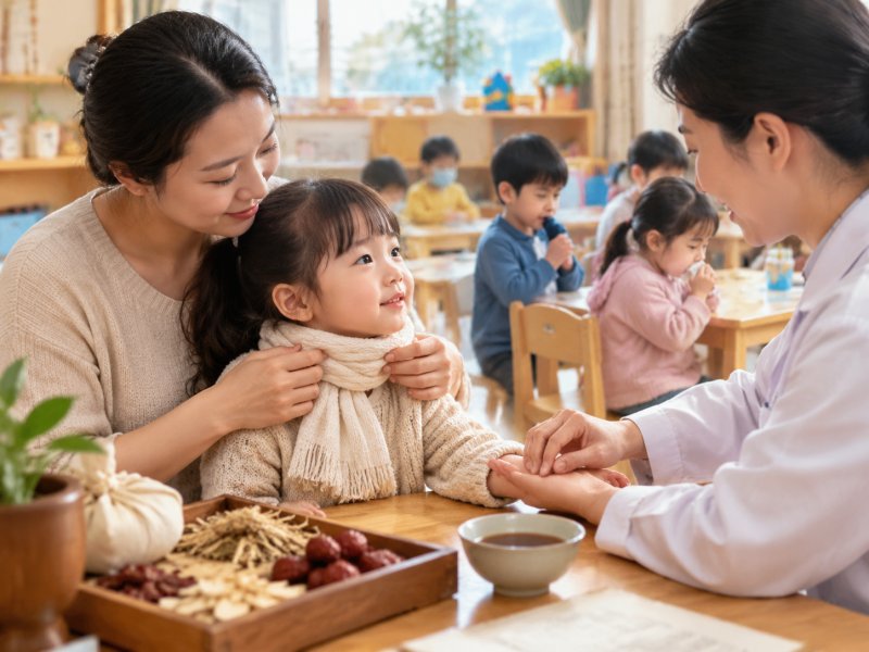 幼儿园里小朋友接连咳嗽,自家娃怎么预防不被传染?中医有妙招
