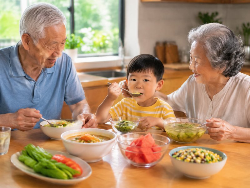 老人和小孩夏天怕热，饮食上分别要注意什么？能不能用同样的降温食谱？