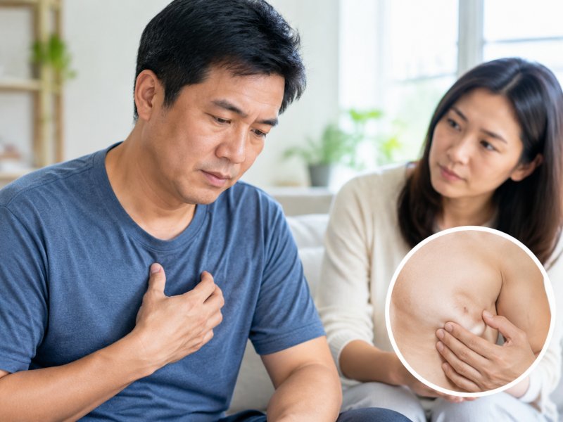 只有女性才会得乳腺癌吗?男性乳房出现这些变化要不要检查