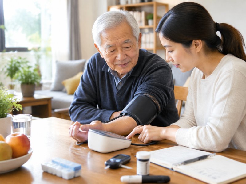 家里老人有糖尿病，作为子女平时该怎么帮他观察和护理肾脏