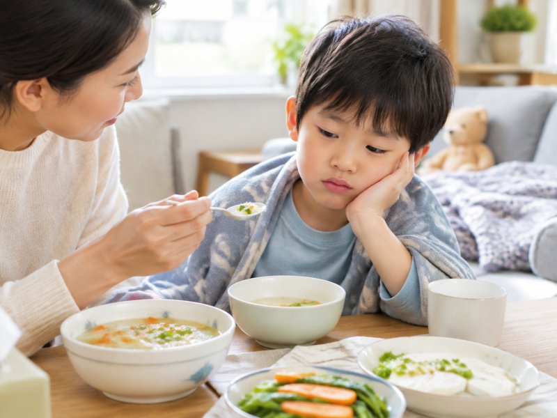 孩子感冒胃口变差不爱吃饭，做点什么清淡饮食能让他多吃两口？