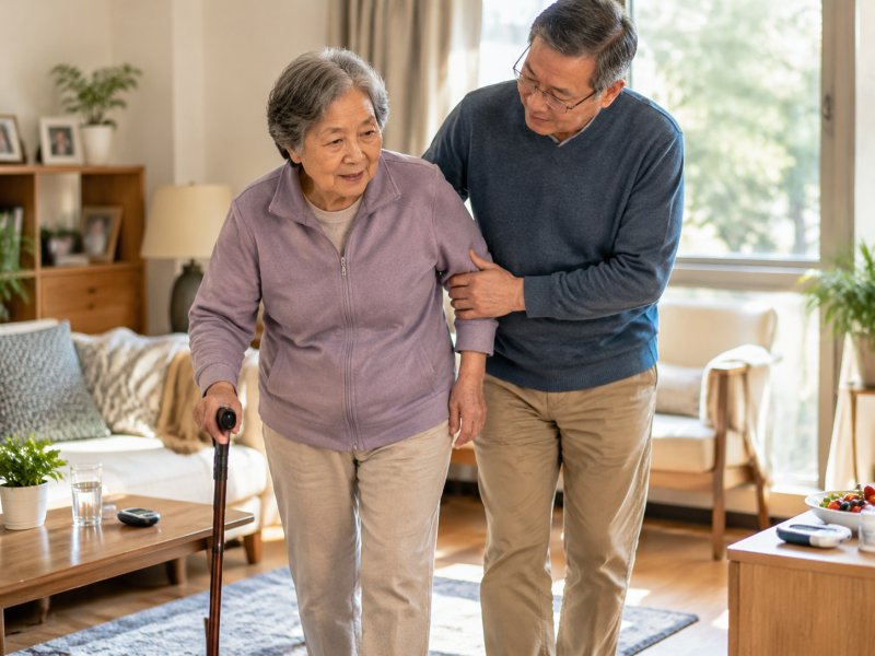 糖尿病老人合并关节炎，平衡感下降该怎么护理才安全