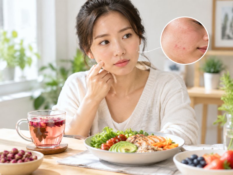 喝玫瑰茶长痘是不是因为内分泌被影响了,能不能通过饮食调整来改善