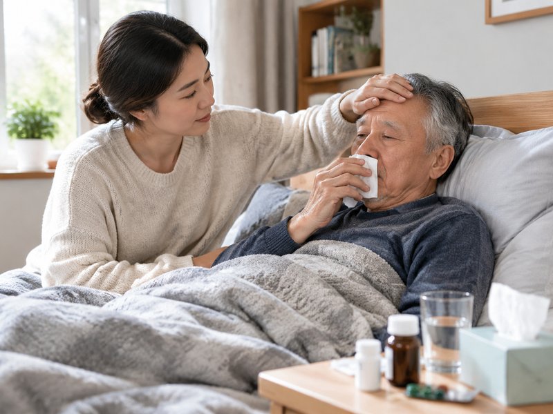 老人感冒了会不会拖成肺炎？在家护理注意什么