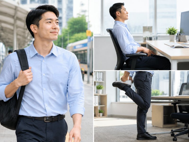 久坐办公室的男性如何预防睾丸炎,上班途中和工位上可以做哪些小动作来护下身