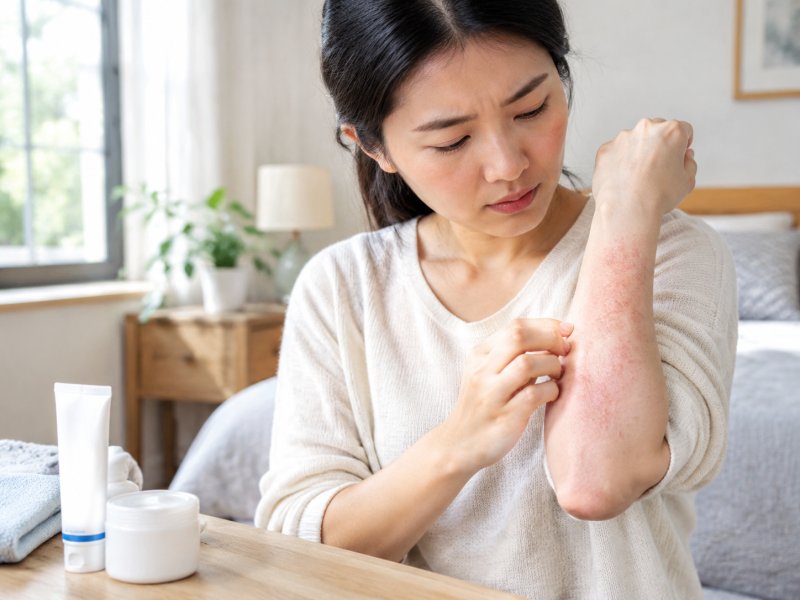 得了接触性皮炎反复发作会不会留下黑印子，日常护理要不要涂药膏