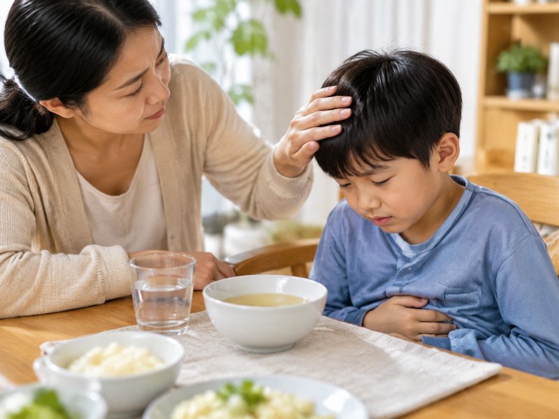 孩子急性胃炎后多久能正常吃饭？饮食恢复要分几步走？