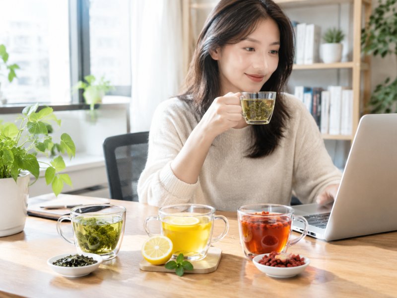 坐着办公时喝什么能帮助瘦身？营养师推荐这3种茶饮