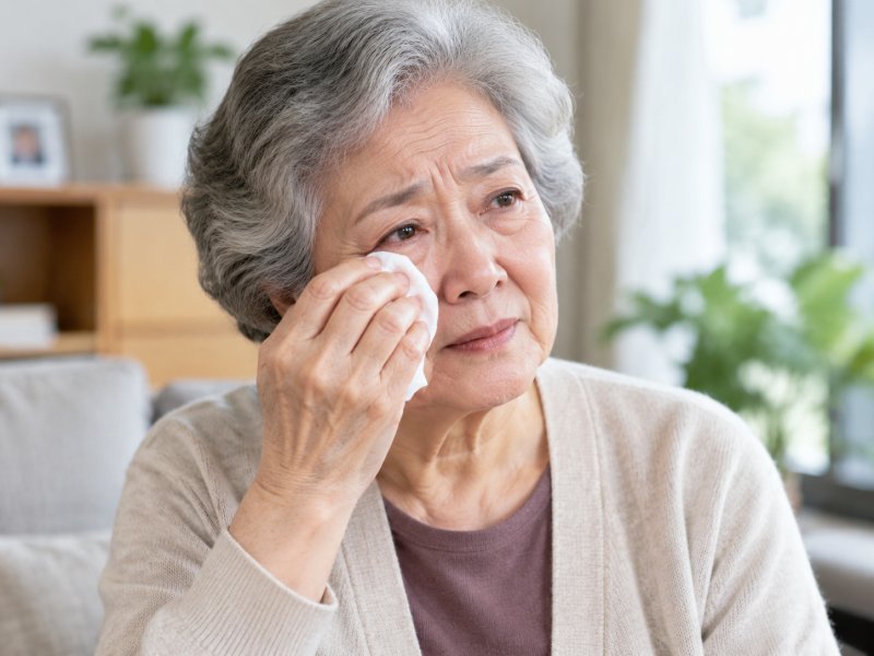 老人眼睛老是流泪是怎么回事?要不要去医院检查一下?