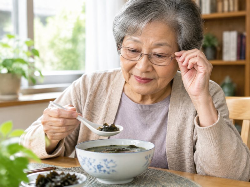老人老花眼度数加深,喝紫菜汤能不能帮助缓解模糊