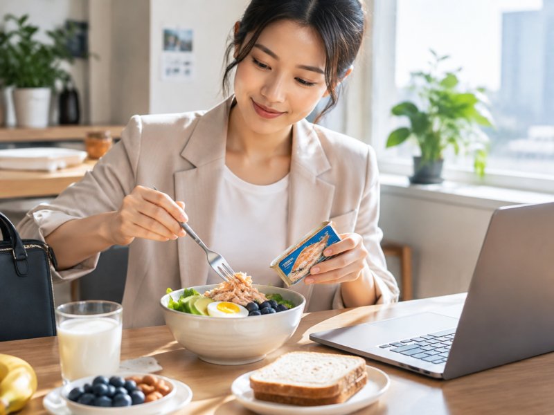 上班族没时间做早餐,怎么用即食深海鱼快速搞定护眼早饭?