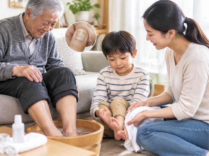 家里老人有灰指甲会不会传染给孩子,需要怎么处理才能避免交叉感染