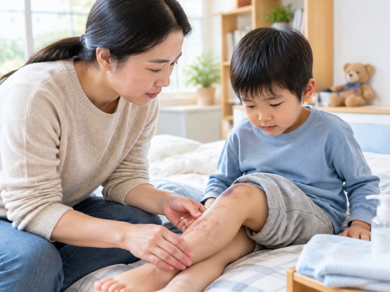 孩子确诊过敏性紫斑后在家怎么护理?能不能洗澡?要不要忌口?