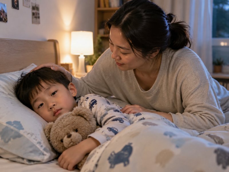 家里有多动症的孩子,晚上哄睡特别难,护理上该注意什么