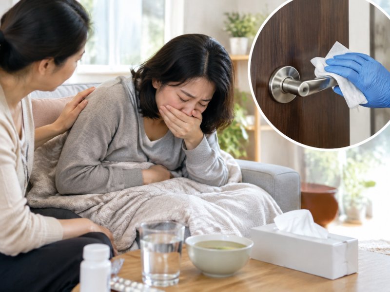 急性胃炎上吐下泻怎么护理？家庭消毒别漏了门把手