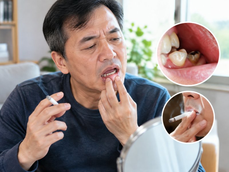 抽烟又留烂牙根的人会不会更容易得口腔癌,平时该怎么检查