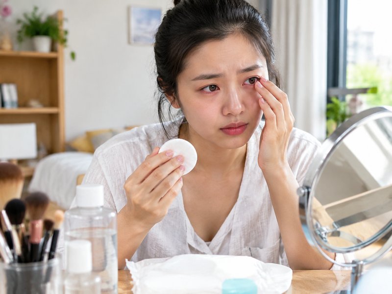 卸妆后眼睛发红刺痛是什么原因？多半是这几个彩妆动作没做对