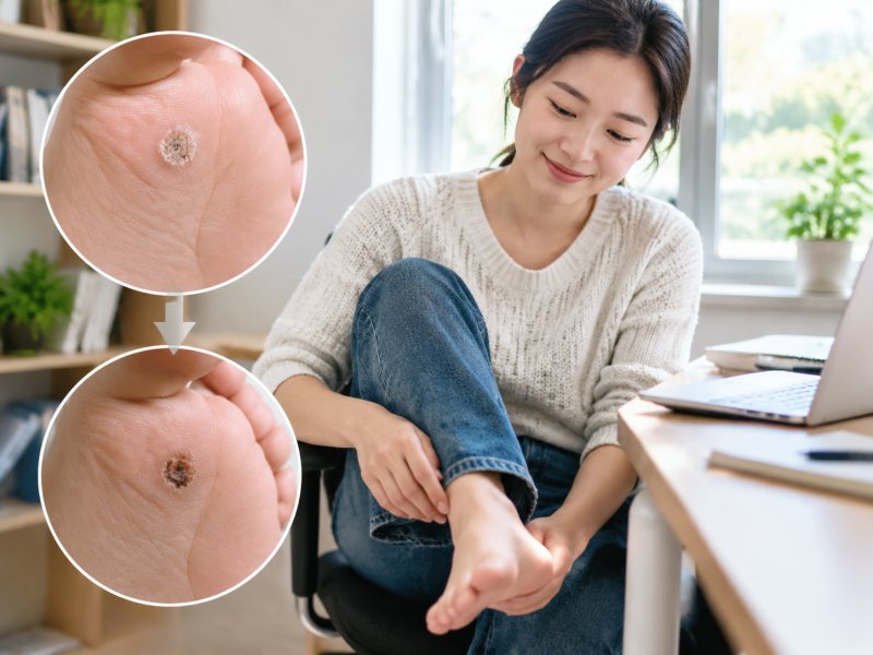 跖疣冷冻治疗后多久能掉痂？走路疼不疼能不能正常上班