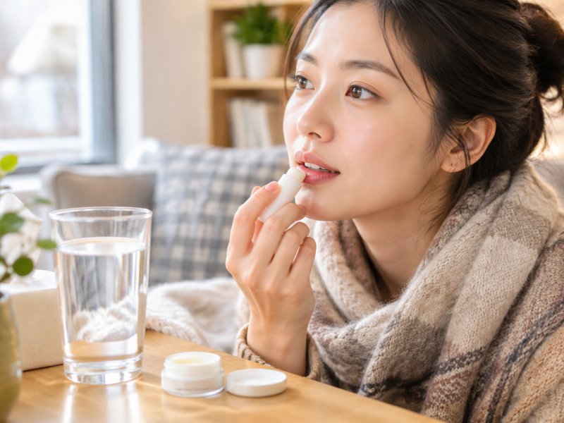 秋冬季节如何预防嘴唇干裂,日常能不能只靠多喝水解决?