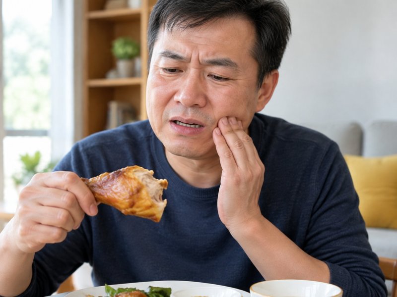 种牙才半年，啃鸡腿时种的那颗牙有点动，要不要赶紧去医院？