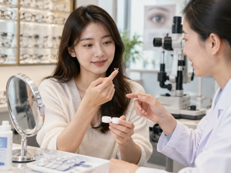 验光出来200度,隐形眼镜度数该选多少才不容易头晕