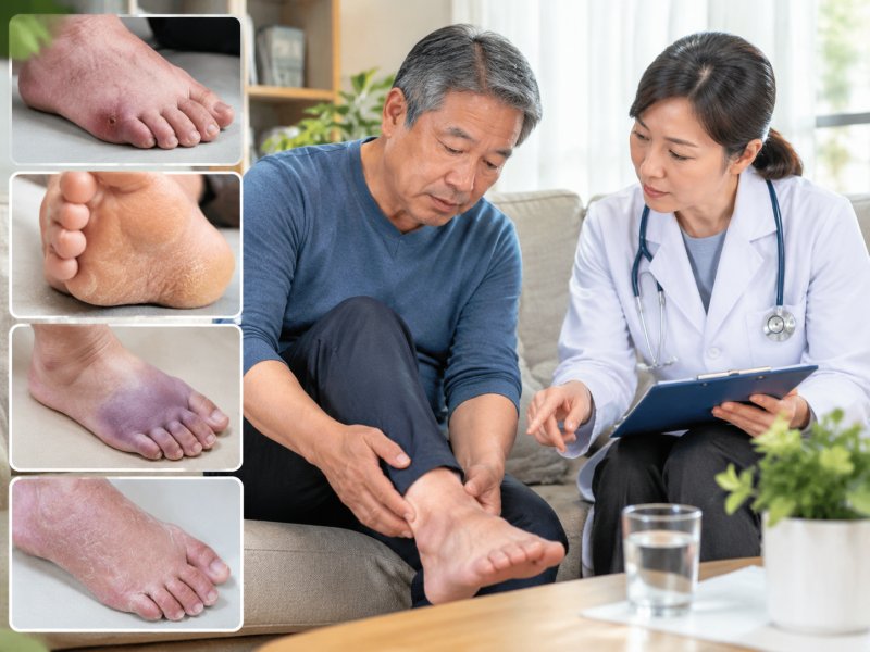 脚上出现这4个变化是不是糖尿病足找上门,多久该去医院检查一次