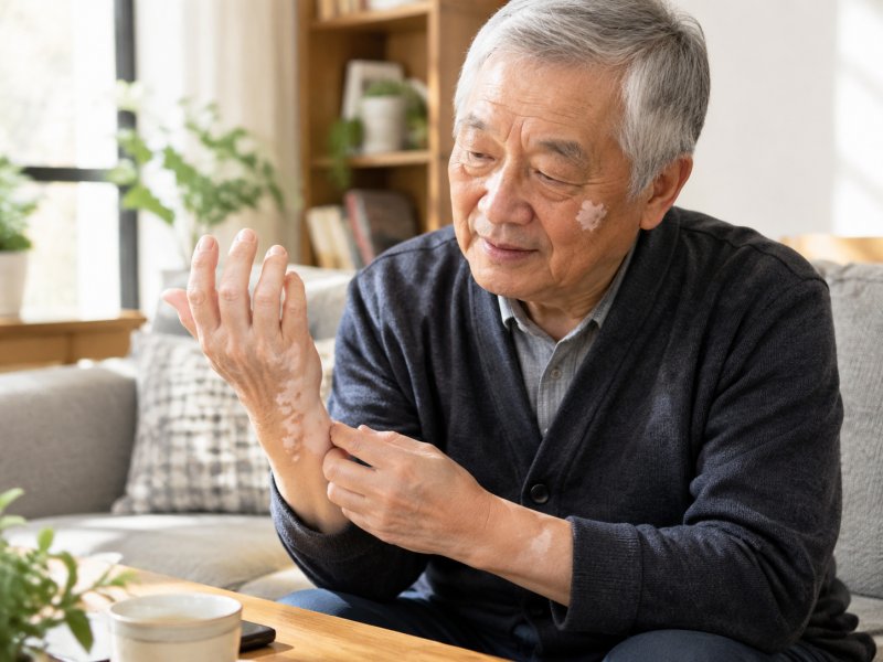 家里老人七十岁长了白癜风,要不要特殊调理身体还是正常生活