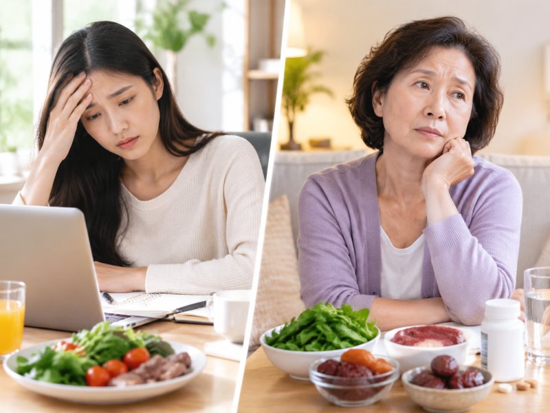 年轻姑娘和绝经后女性贫血，原因和补血方法有什么不同？