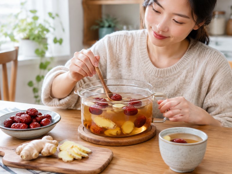 胃寒体虚的人该怎么搭配红枣和生姜煮水喝?