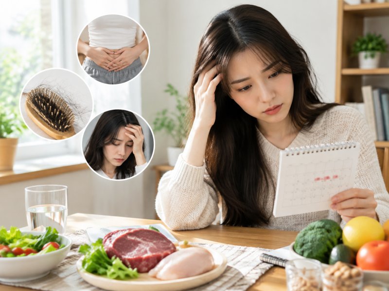 女性长期吃肉减肥月经推迟掉发，日常该怎么养护