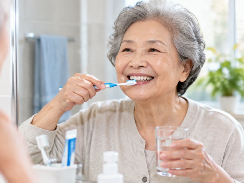 老人镶牙后牙龈总发炎怎么办?日常护理记住这几点就够了