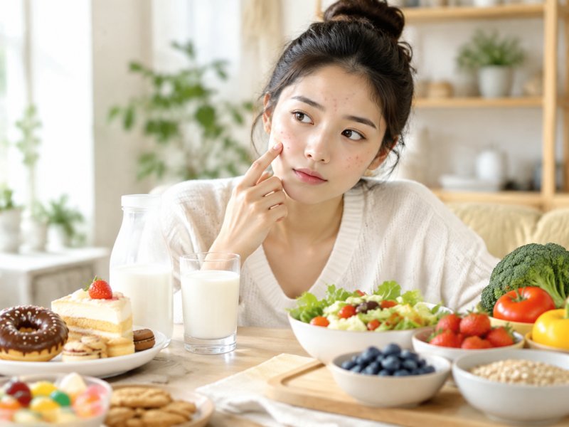 反复长痘和日常饮食有多大关系？甜食牛奶到底能不能碰