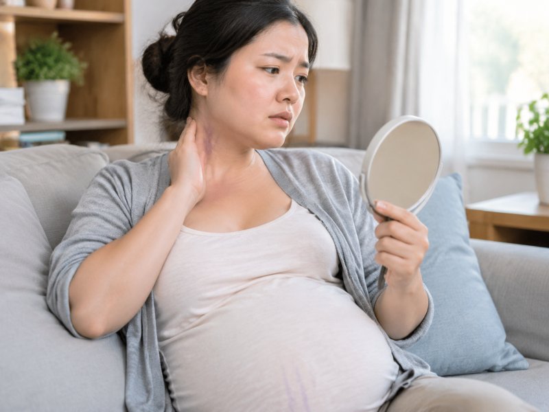 孕中期突然脸变圆脖子粗还长紫纹，会不会是皮质醇增多症？要不要做检查