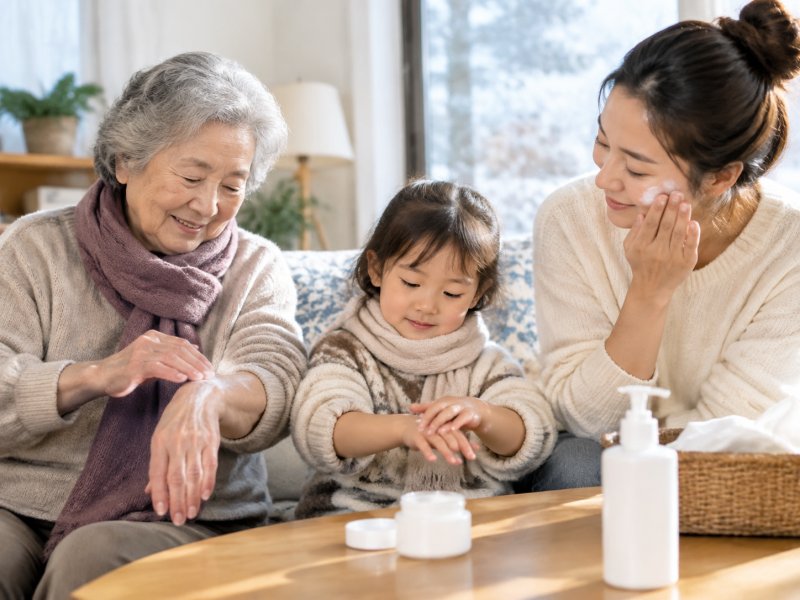 老人和孩子冬天皮肤干痒该怎么护理?不同人群方法有区别