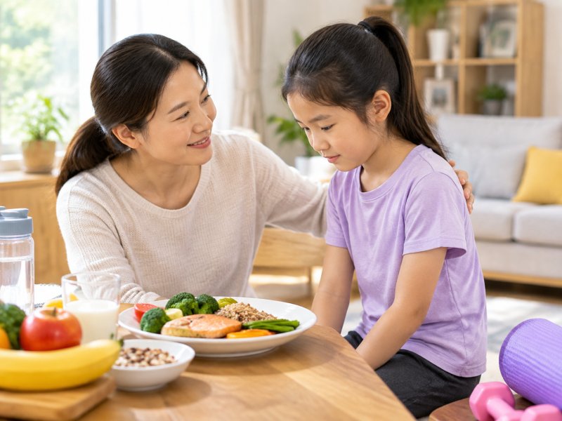 孩子太瘦又驼背,家长该怎么安排饮食和运动才能帮她慢慢改善